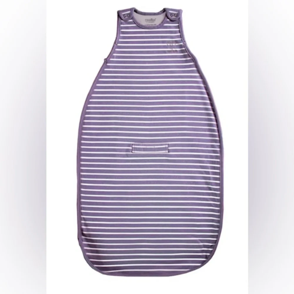 Woolino 4 Season® Ultimate Baby Sleep Bag, Merino Wool & Organic Cotton Stripes - Picture 1 of 9